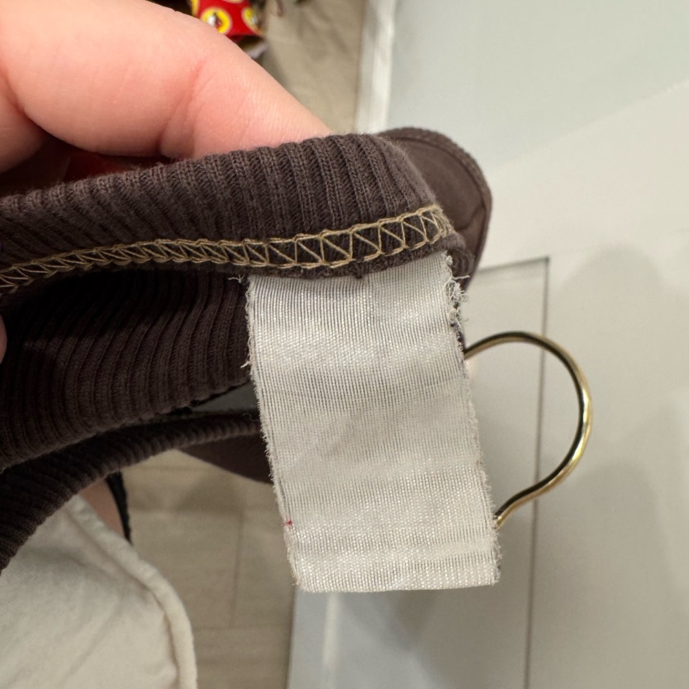 Brown Ribbed Top - Picture 3 of 3